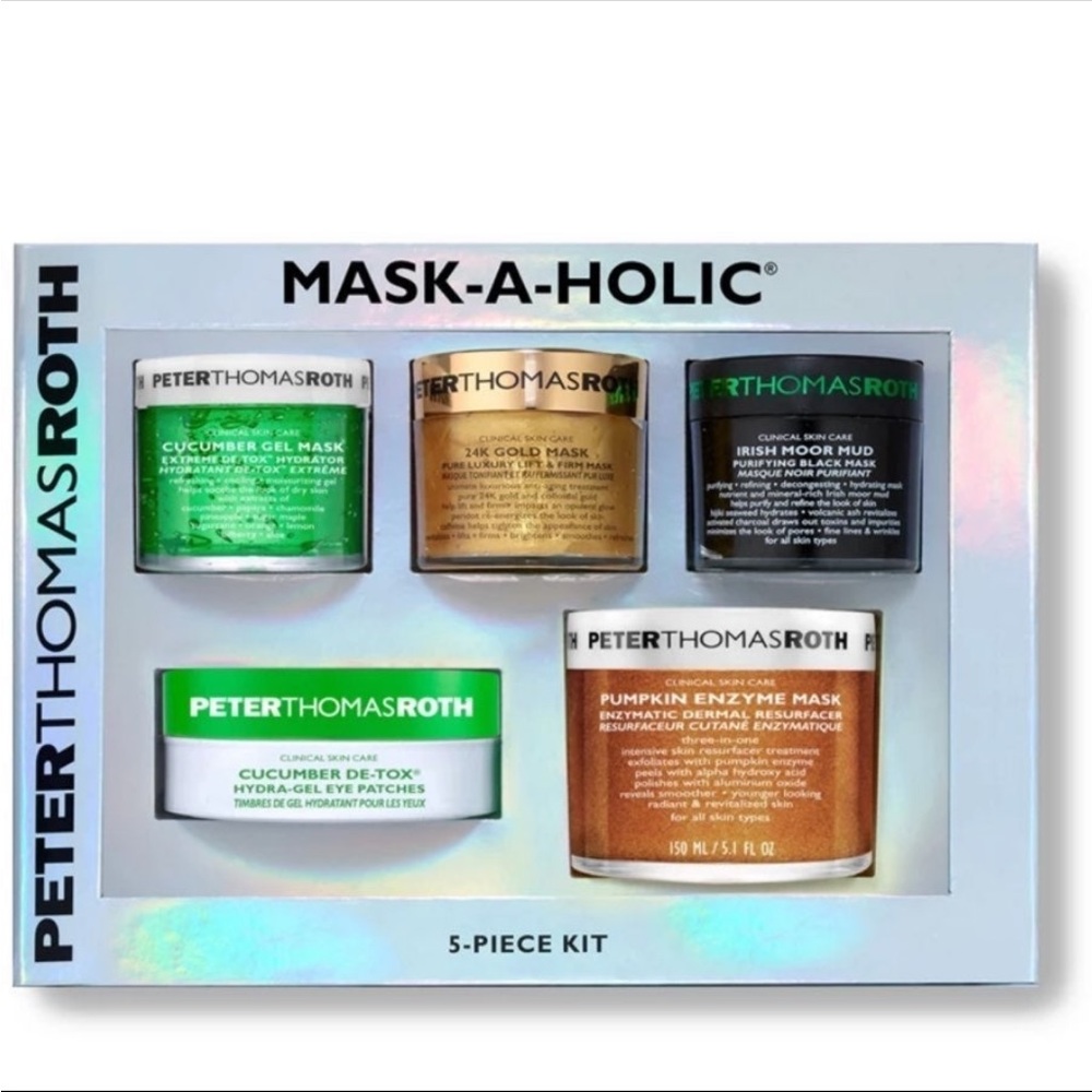 Limited edition five piece gift set 
From Peter Thomas Roth.